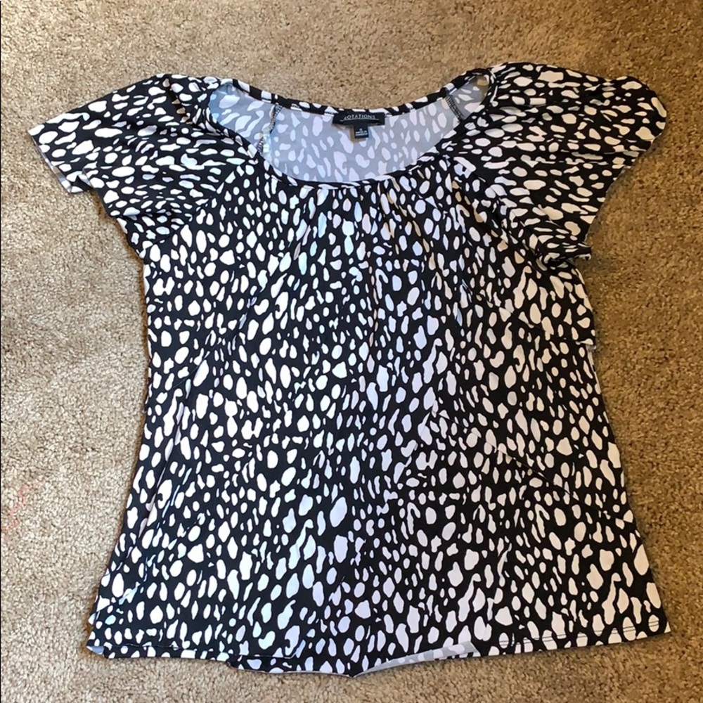 Black White Layered Blouse